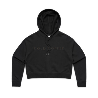 Women's Crop Hood | CAPS | Black Thumbnail