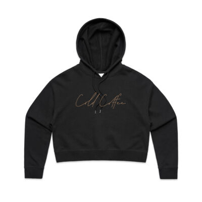 Women's Crop Hood | Script | Dark Brown Thumbnail