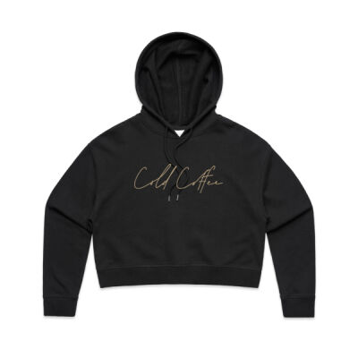 Women's Crop Hood | Script | Light Brown Thumbnail