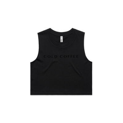 Women's Crop Tank | PRINT (14days) | CAPS | Black Thumbnail
