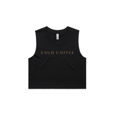 Women's Crop Tank | PRINT (14days) | CAPS | Dark Brown Thumbnail